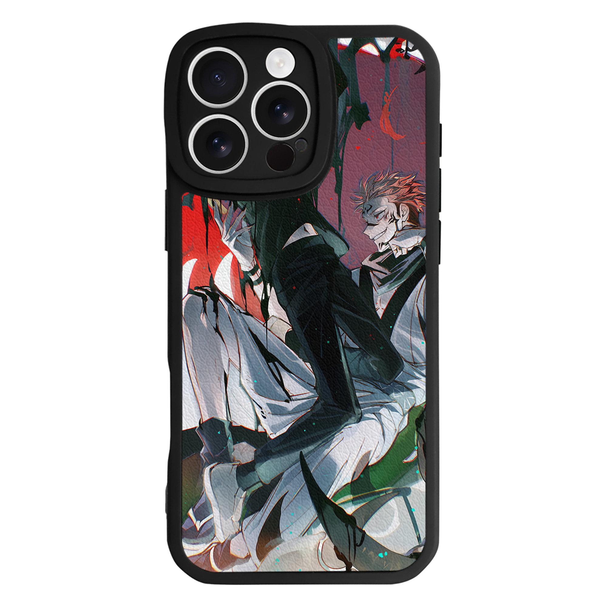 （画像用） 呪術廻戦 Jujutsu Kaisen 【iPhone 16シリーズ対応】シリコンスマホケース（レザー調） 材質：シリコン